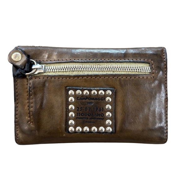 Studded Campomaggi Wallet in Military - Picture 2 of 3